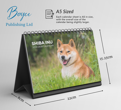 Shiba Inu Desk Calendar 2026-2027