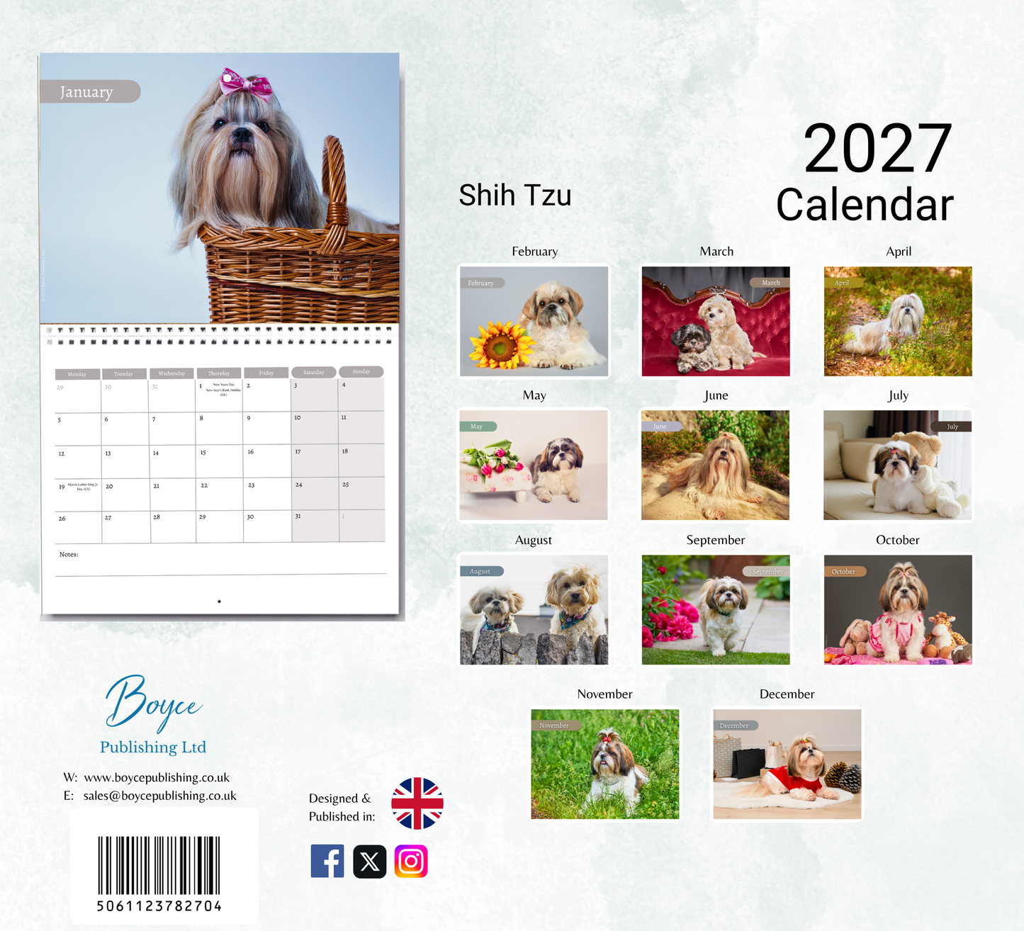 Shih Tzu Calendar 2027
