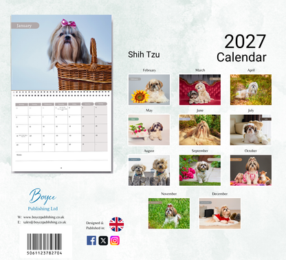 Shih Tzu Calendar 2027