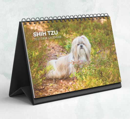 Shih Tzu Desk Calendar 2027-2028
