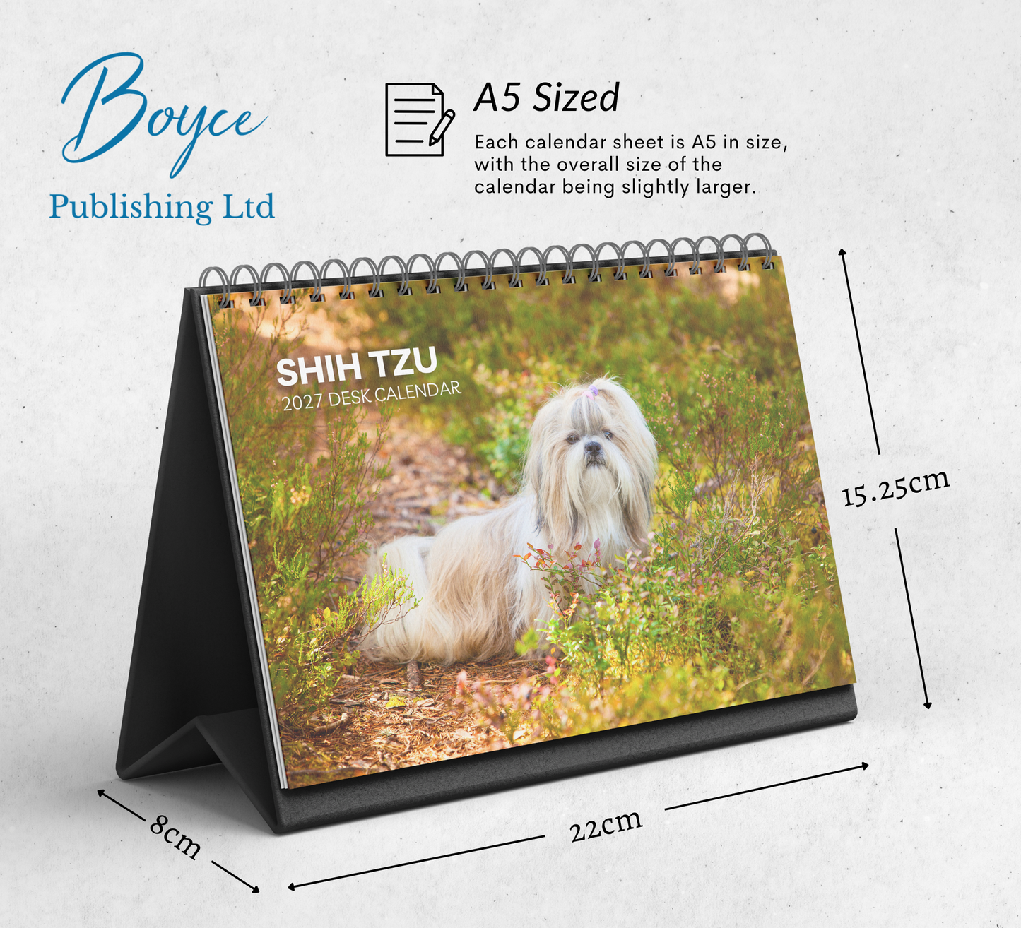 Shih Tzu Desk Calendar 2027-2028