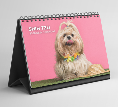 Shih Tzu Desk Calendar 2026-2027
