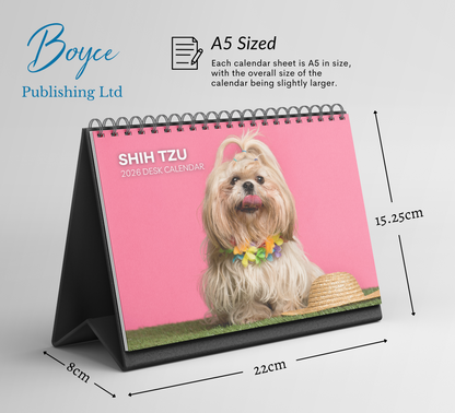 Shih Tzu Desk Calendar 2026-2027