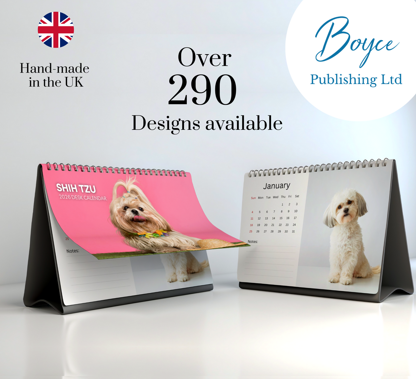 Shih Tzu Desk Calendar 2026-2027