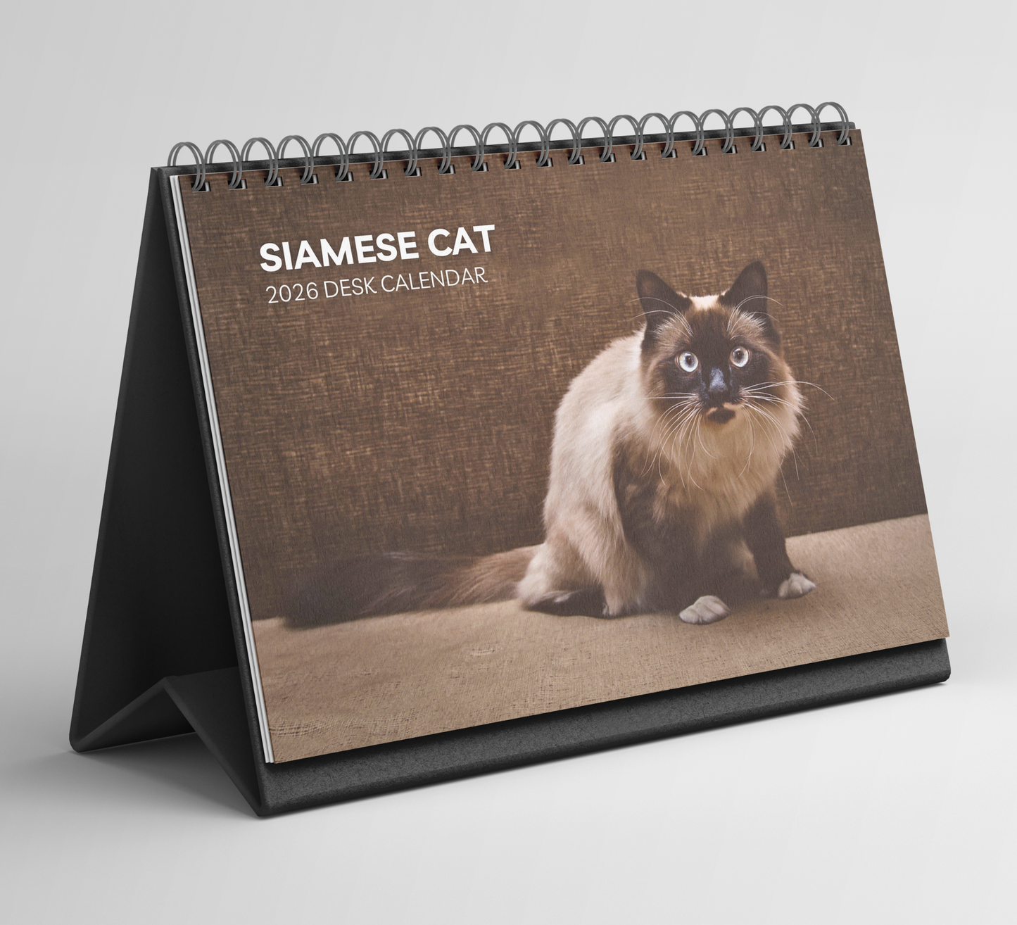 Siamese Cat Desk Calendar 2026-2027