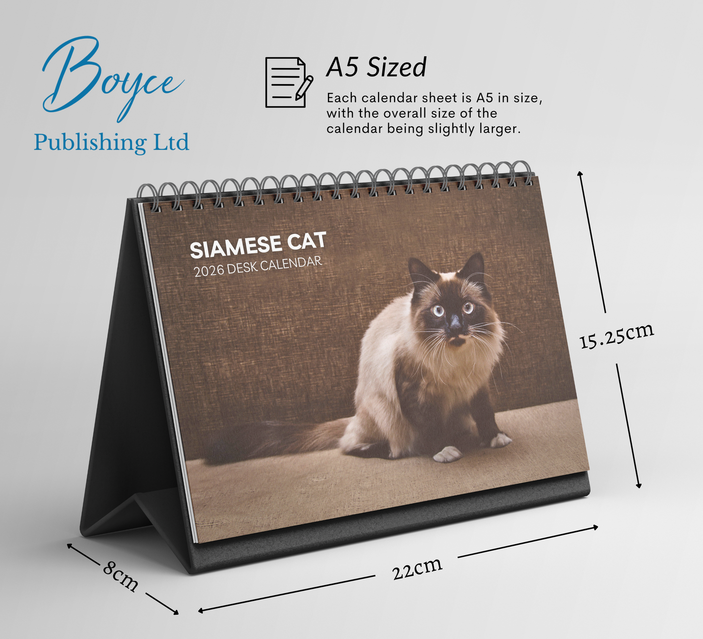 Siamese Cat Desk Calendar 2026-2027