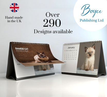 Siamese Cat Desk Calendar 2026-2027