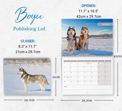 Siberian Husky Calendar 2026