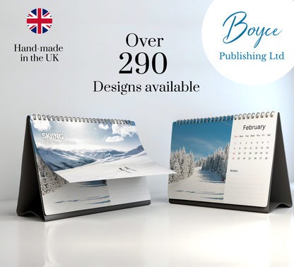 Skiing Desk Calendar 2026-2027