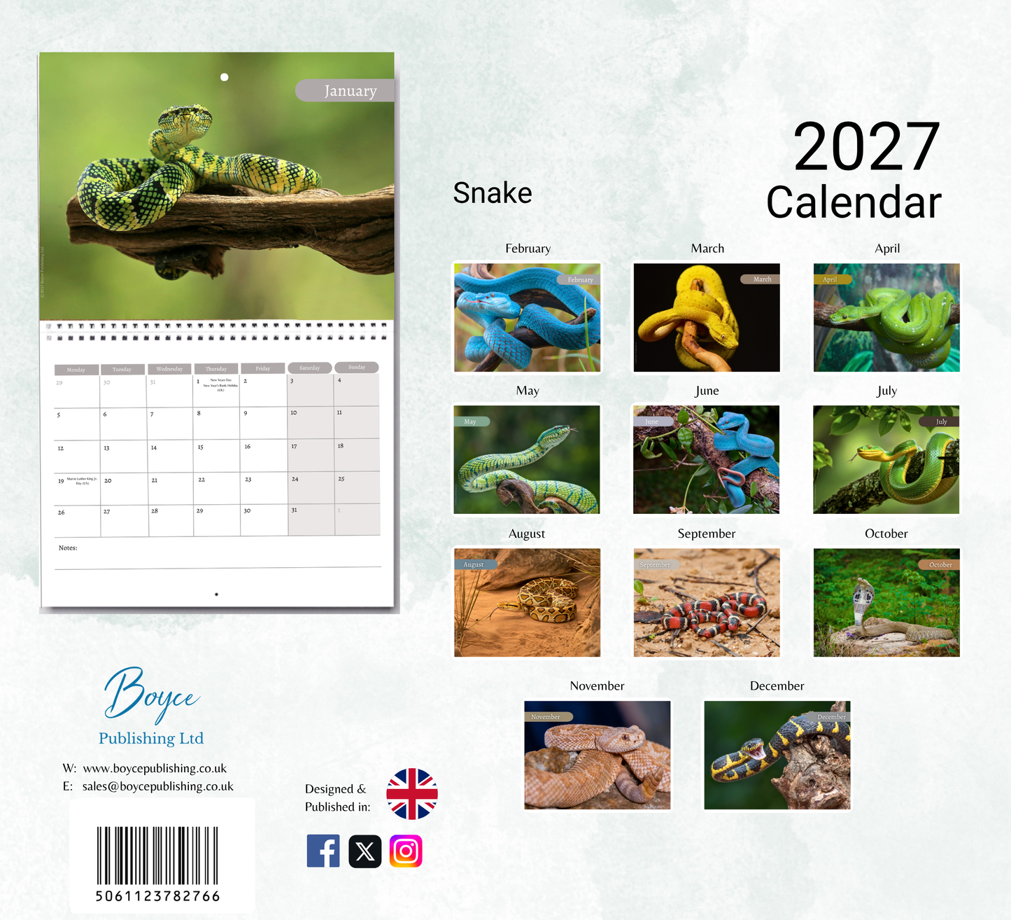 Snake Calendar 2027