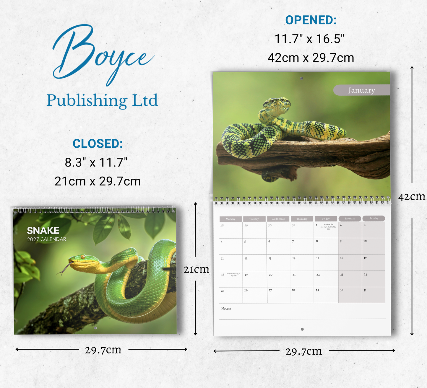 Snake Calendar 2027