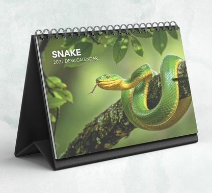 Snake Desk Calendar 2027-2028