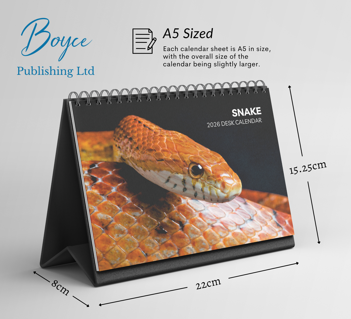 Snake Desk Calendar 2026-2027