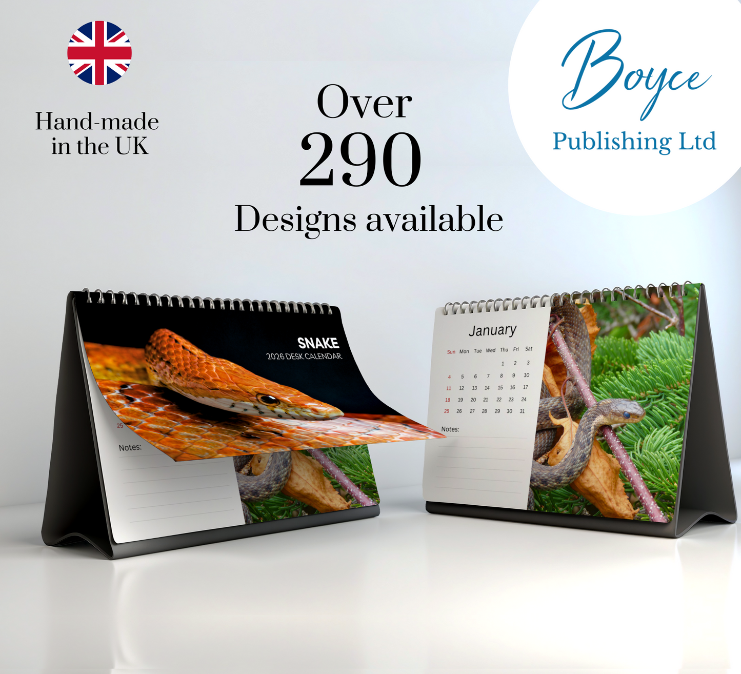 Snake Desk Calendar 2026-2027
