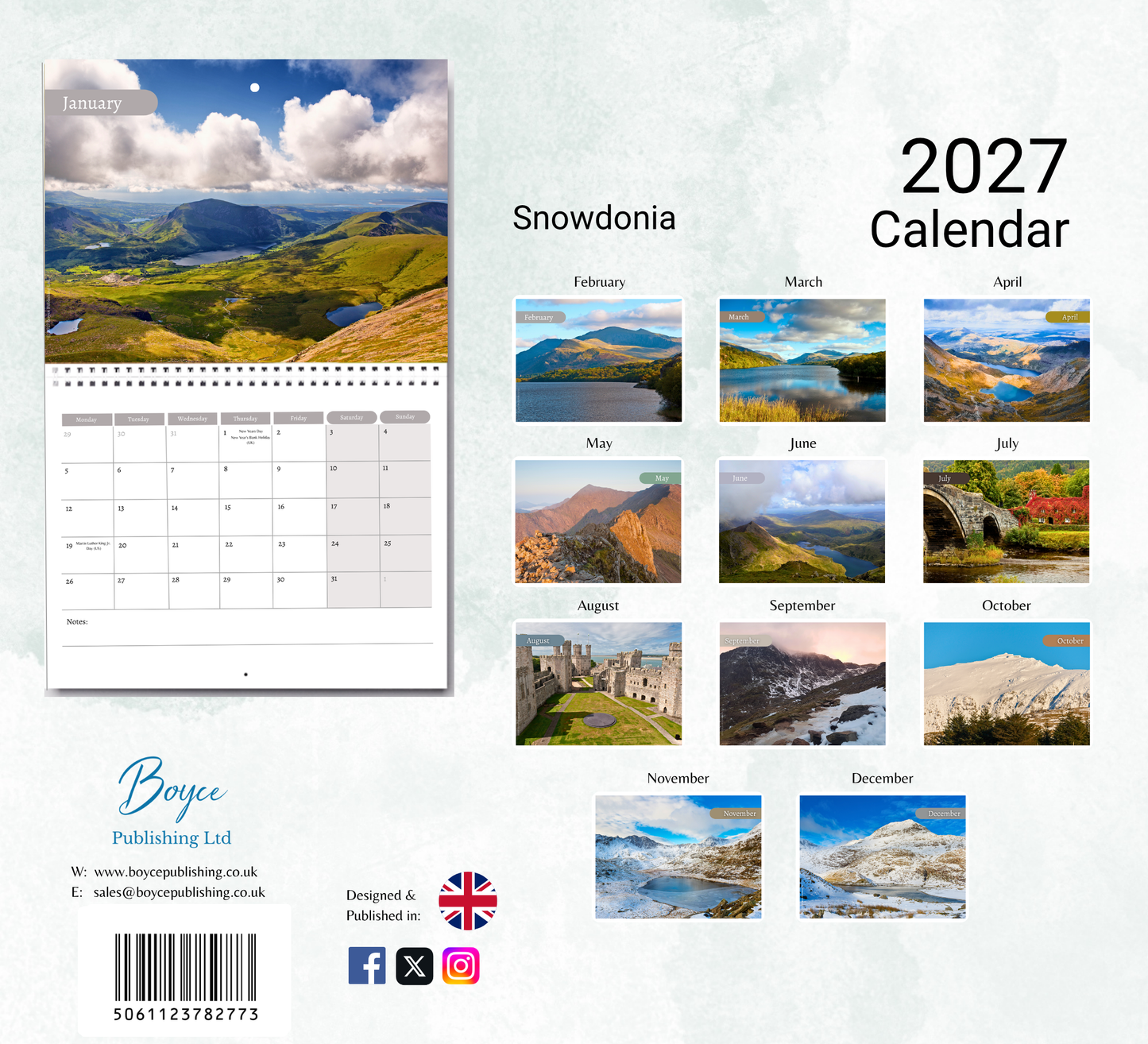 Snowdonia Calendar 2027