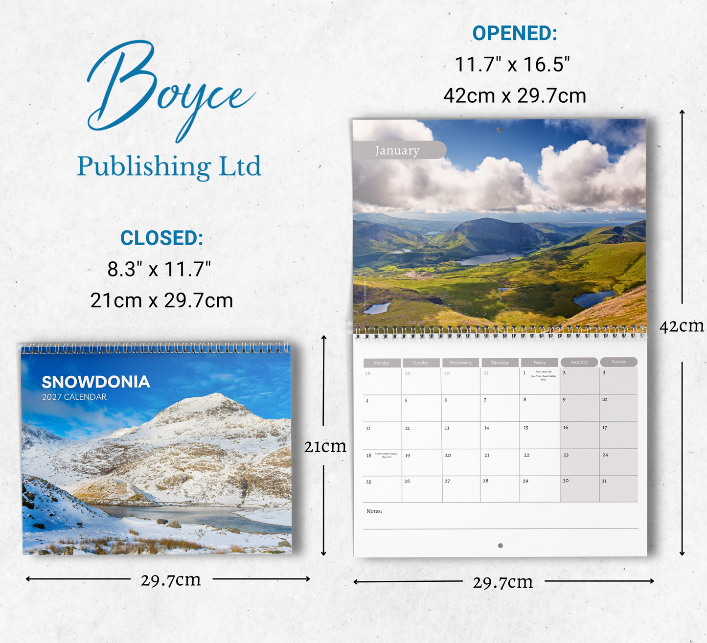 Snowdonia Calendar 2027