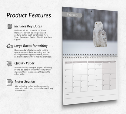 Snowy Owls Calendar 2027
