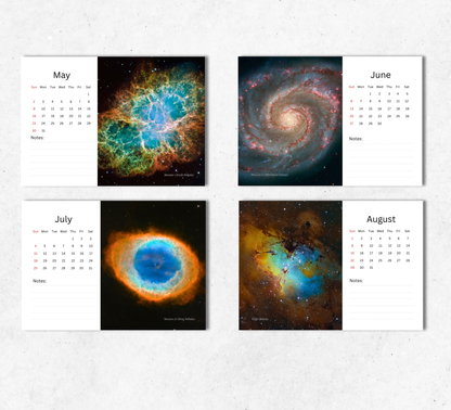 Space Desk Calendar 2027-2028