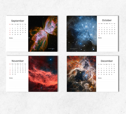 Space Desk Calendar 2027-2028