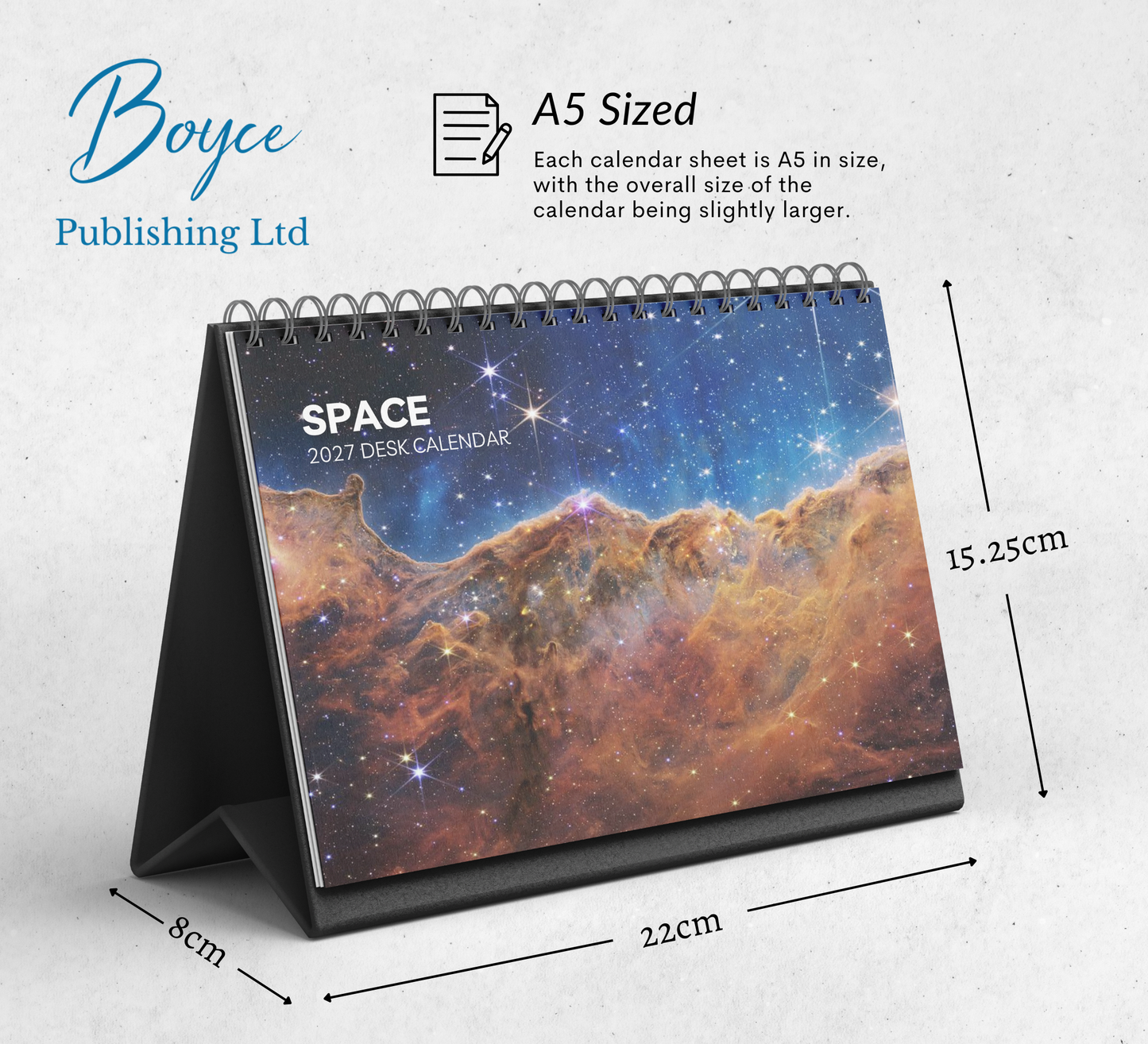 Space Desk Calendar 2027-2028