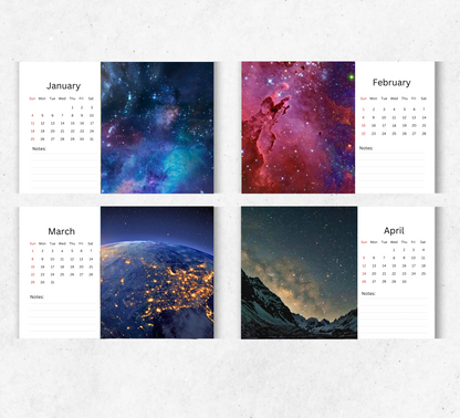 Space Desk Calendar 2026-2027