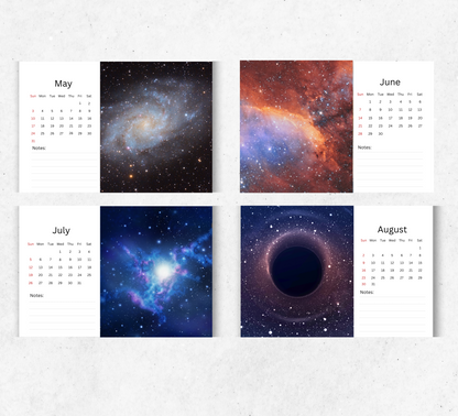 Space Desk Calendar 2026-2027