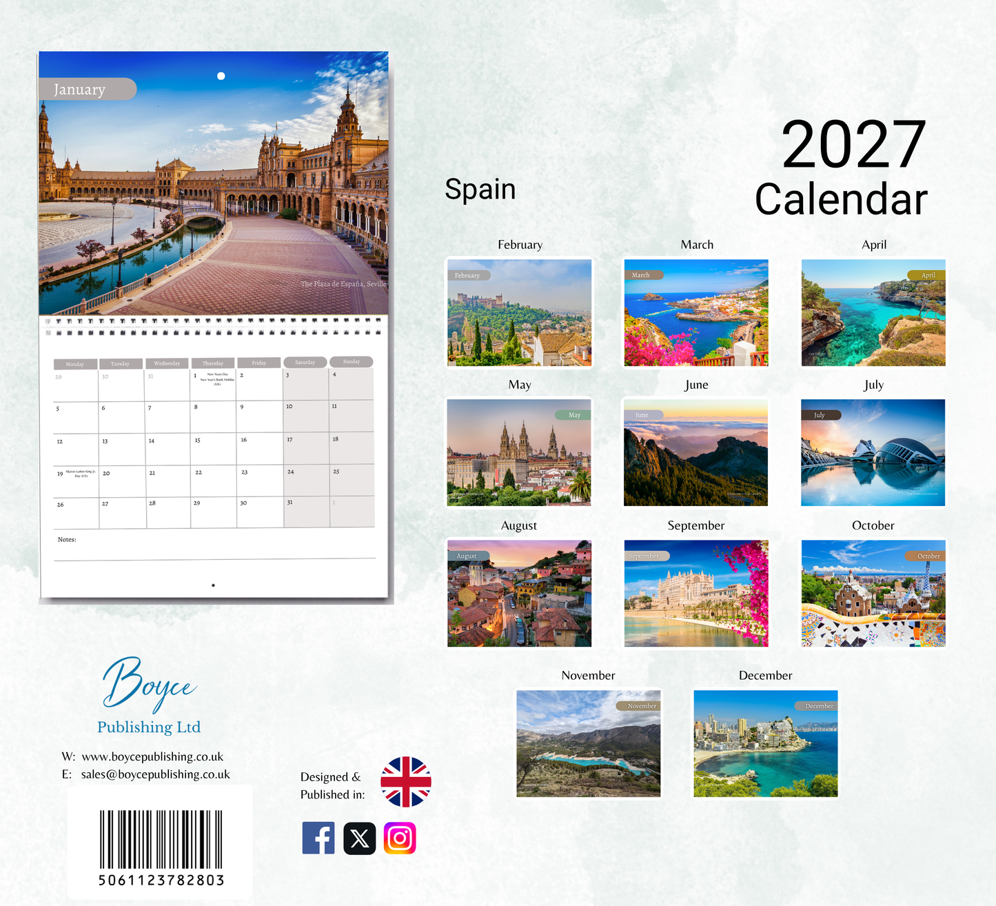 Spain Calendar 2027