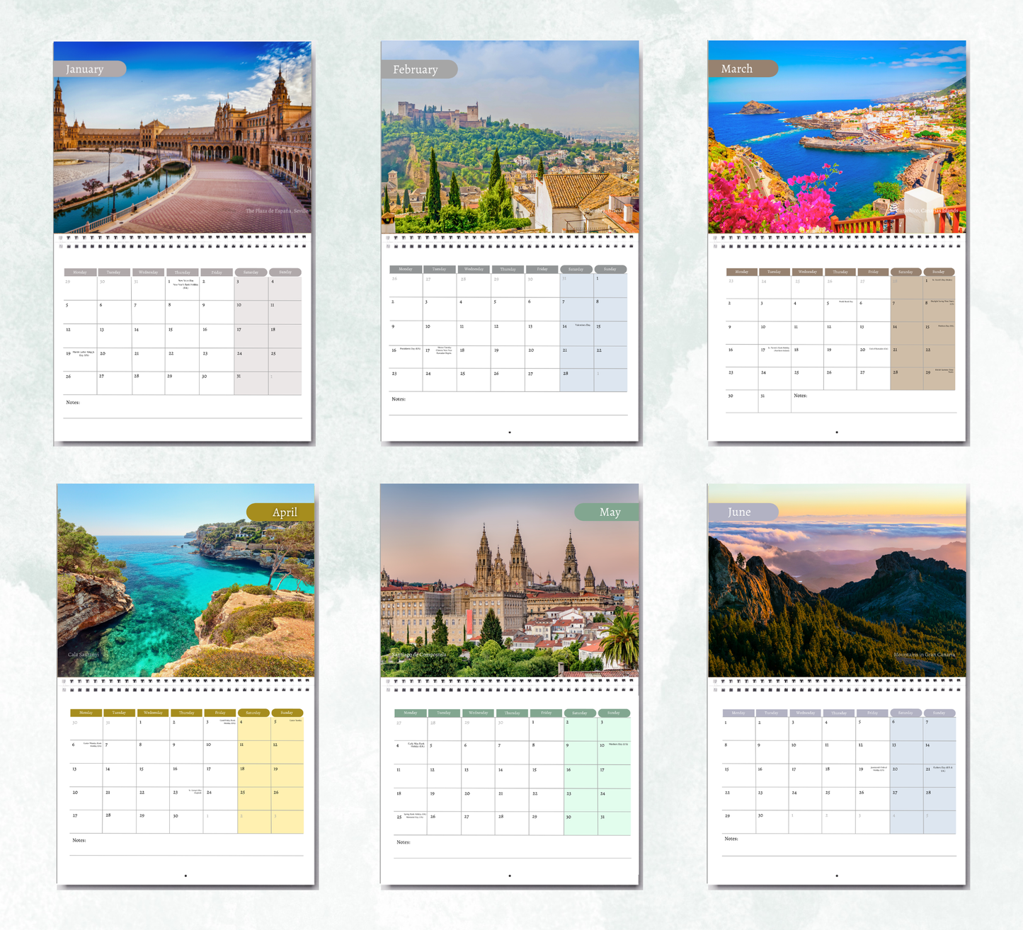 Spain Calendar 2027