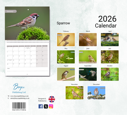 Sparrow Calendar 2026