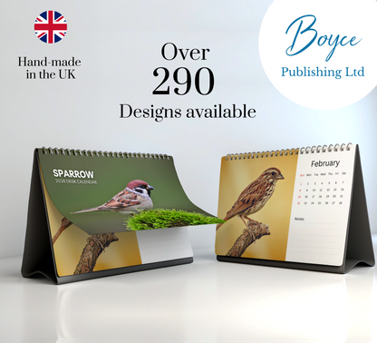 Sparrow Desk Calendar 2026-2027