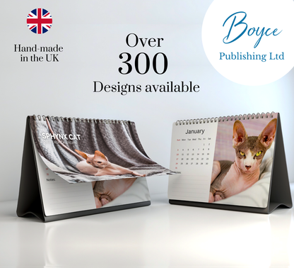 Sphynx Cat Desk Calendar 2027-2028