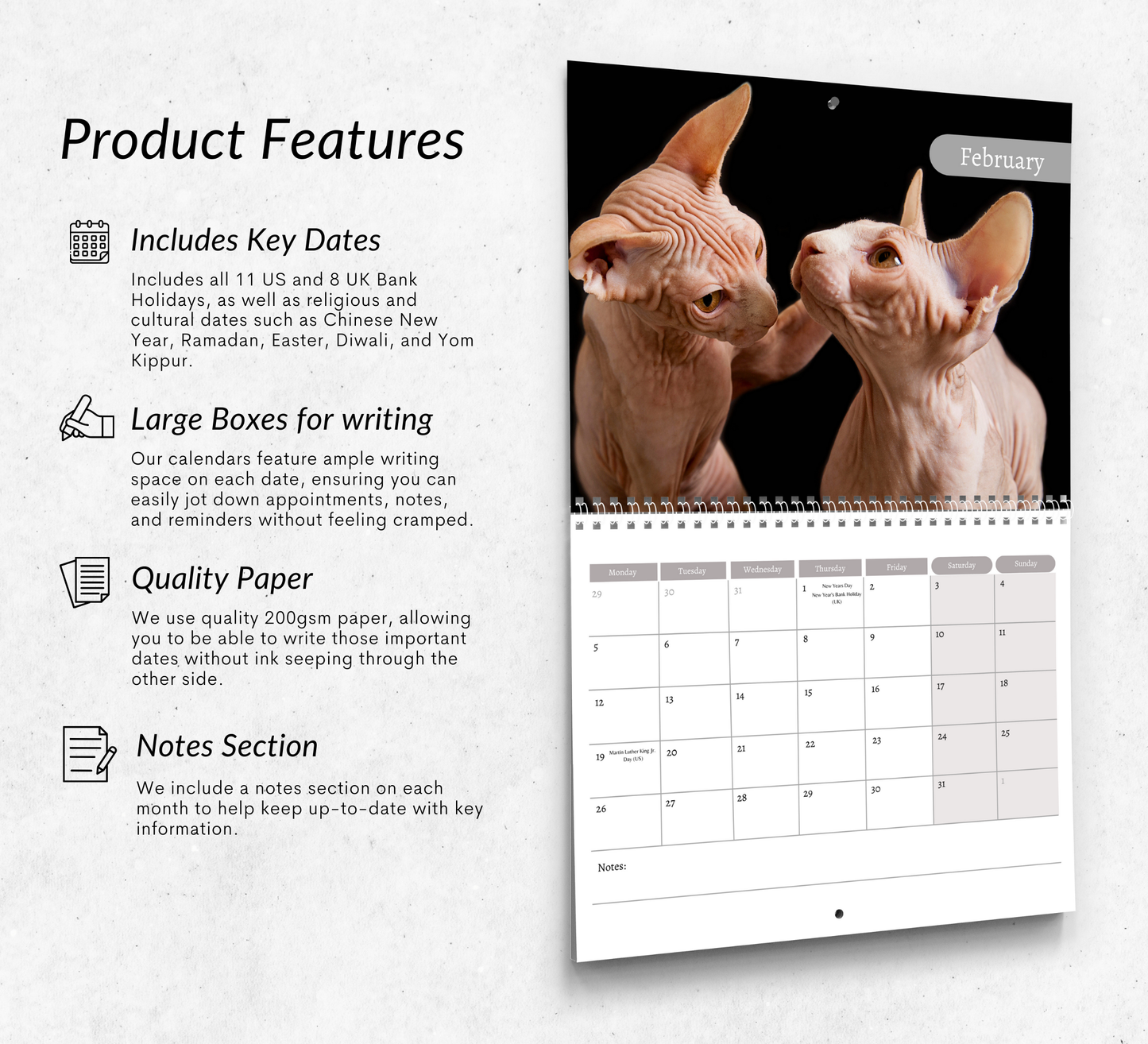 Sphynx Calendar 2026