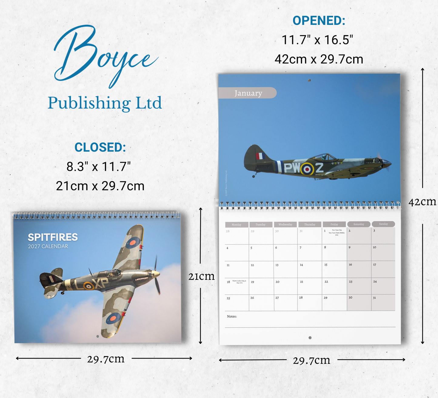 Spitfires Calendar 2027