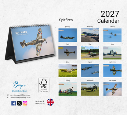 Spitfires Desk Calendar 2027-2028