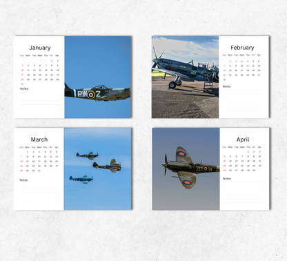 Spitfires Desk Calendar 2027-2028