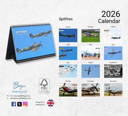 Spitfires Desk Calendar 2026-2027