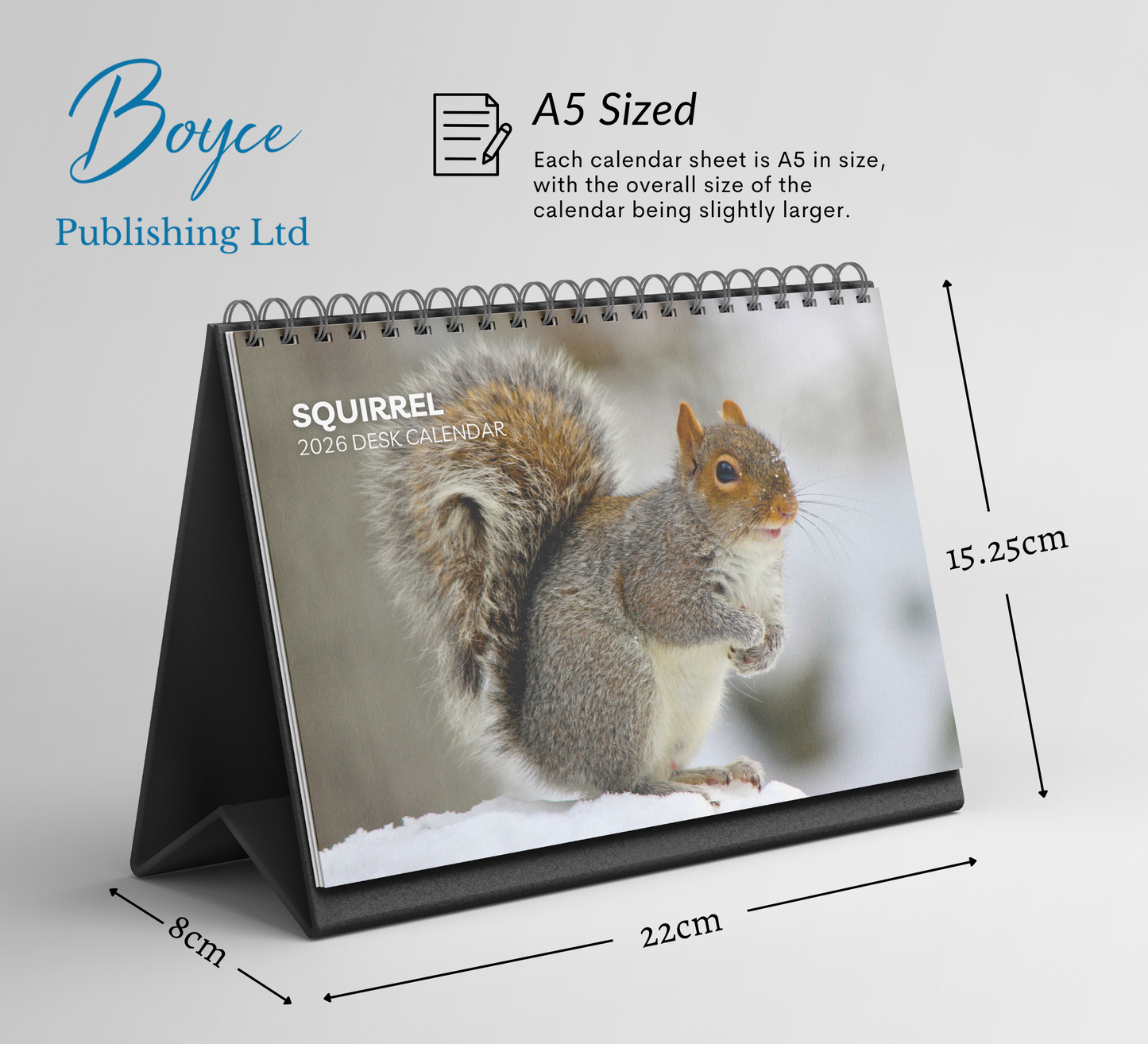 Squirrel Desk Calendar 2026-2027