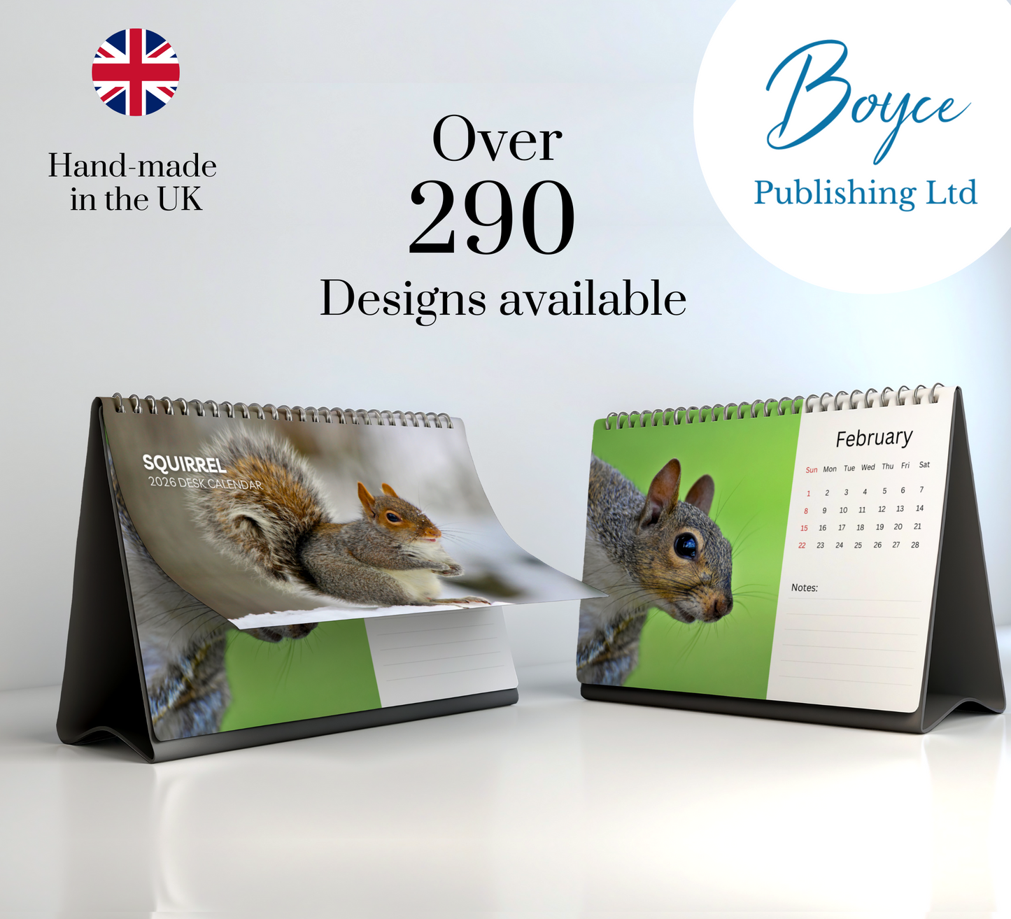 Squirrel Desk Calendar 2026-2027