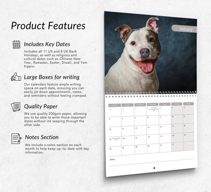 Staffordshire Bull Terrie Calendar 2026