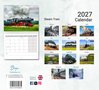 Steam Train Calendar 2027