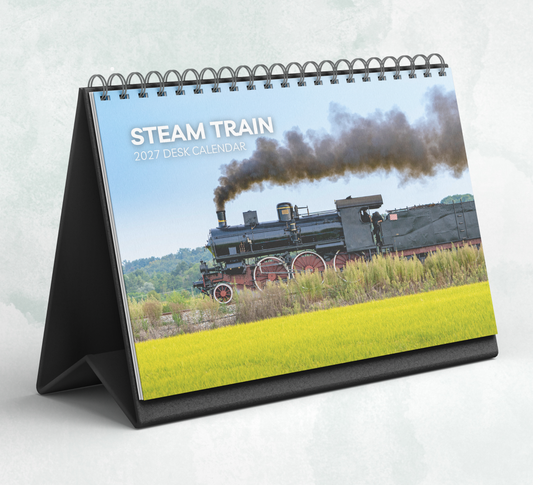 Steam Train Desk Calendar 2027-2028