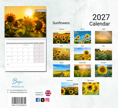 Sunflowers Calendar 2027
