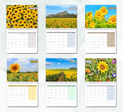 Sunflowers Calendar 2026