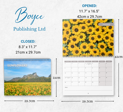 Sunflowers Calendar 2026