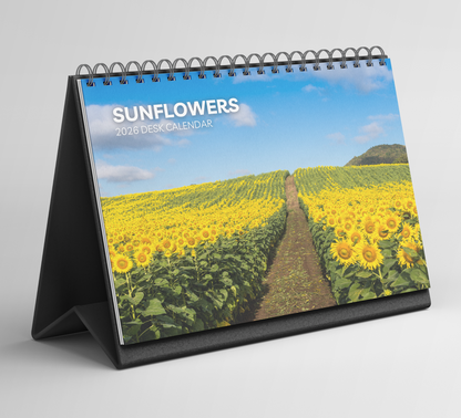 Sunflowers Desk Calendar 2026-2027