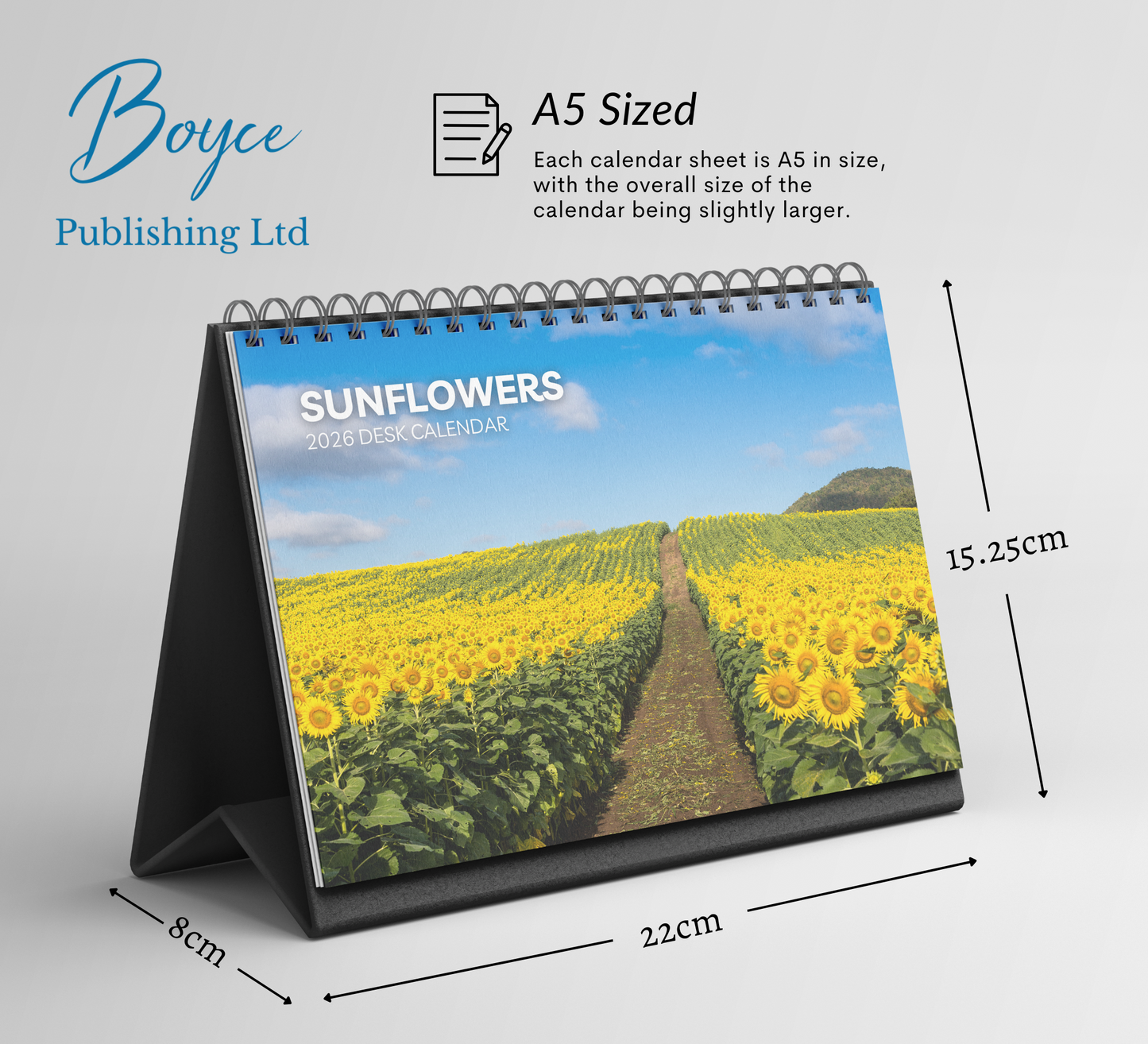 Sunflowers Desk Calendar 2026-2027