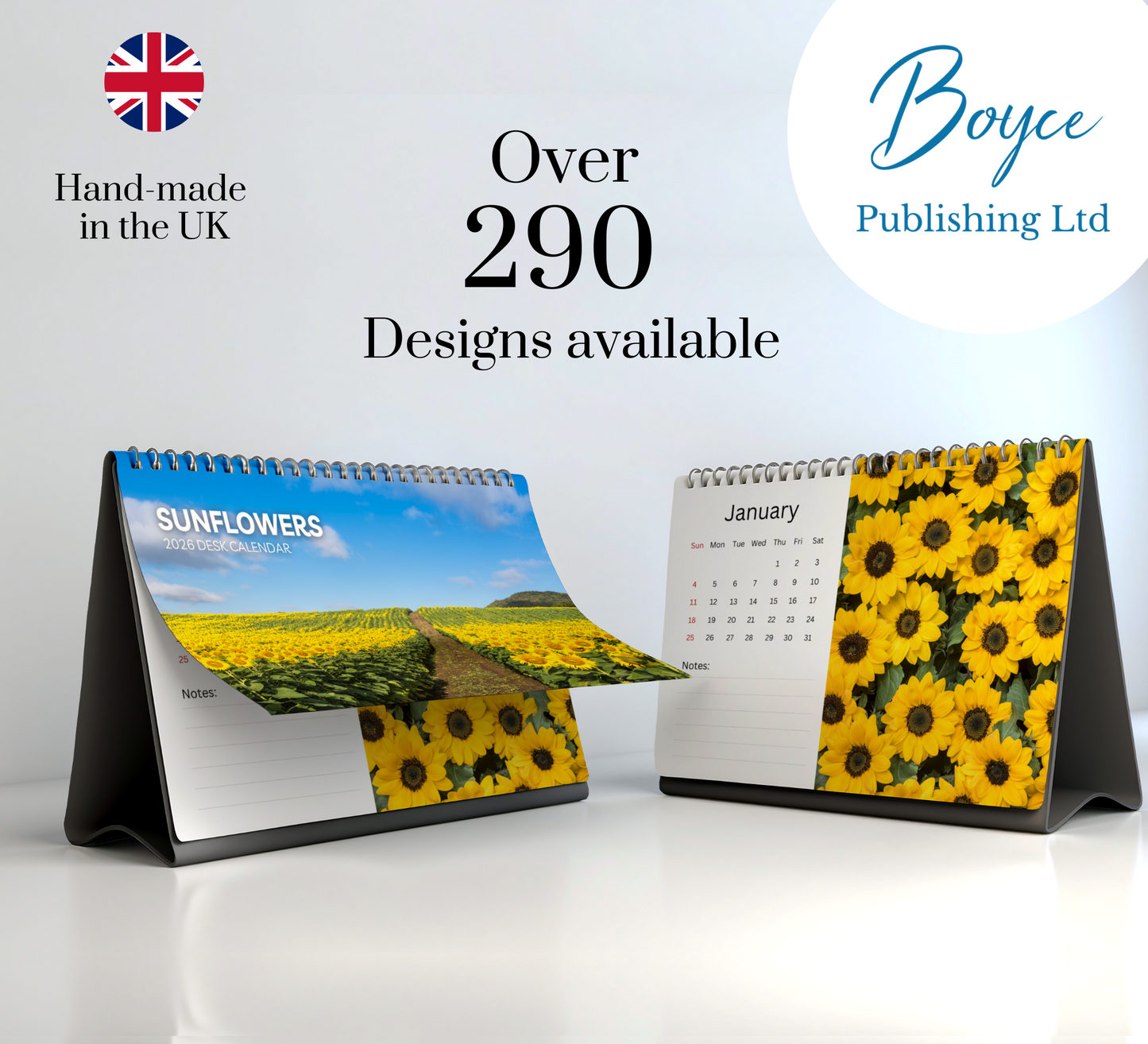 Sunflowers Desk Calendar 2026-2027