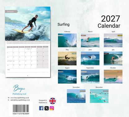 Surfing Calendar 2027