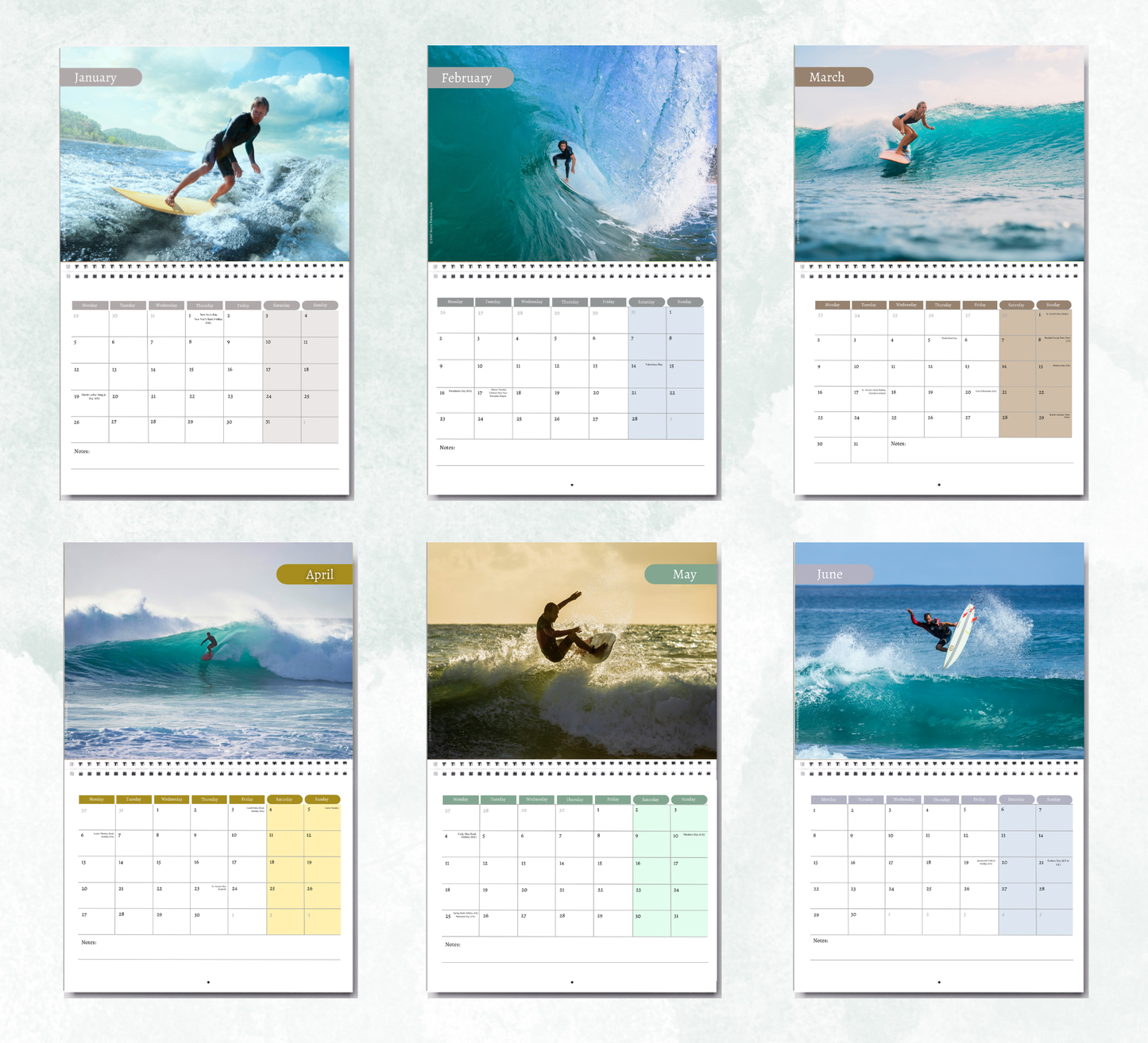 Surfing Calendar 2027