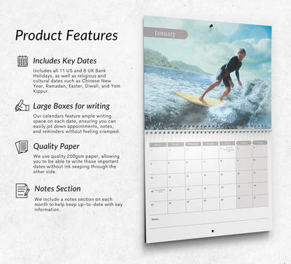 Surfing Calendar 2027